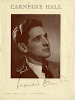 Program signed by Leonard Bernstein, 1943