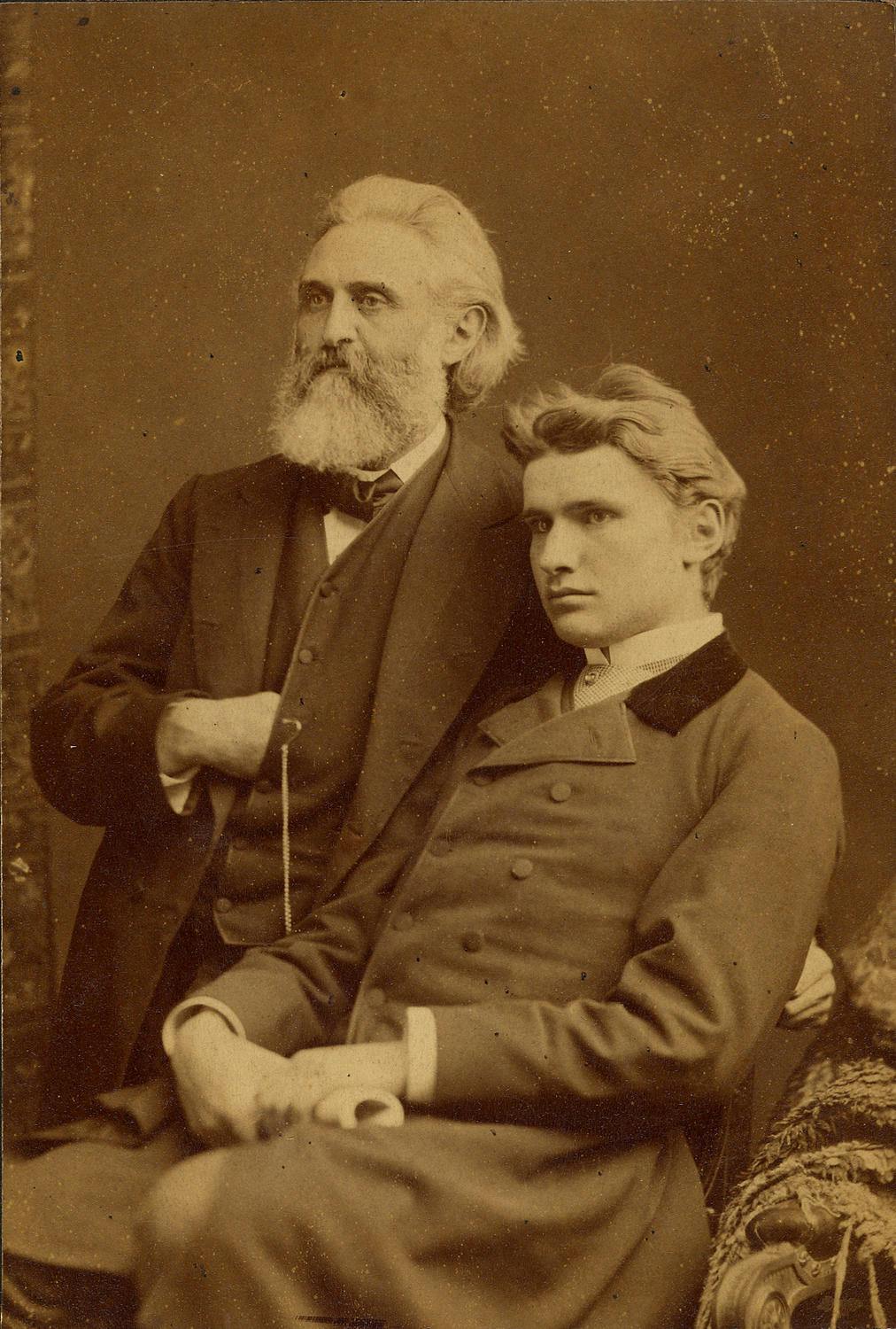 Walter Damrosch with his father, Leopold, 1880
