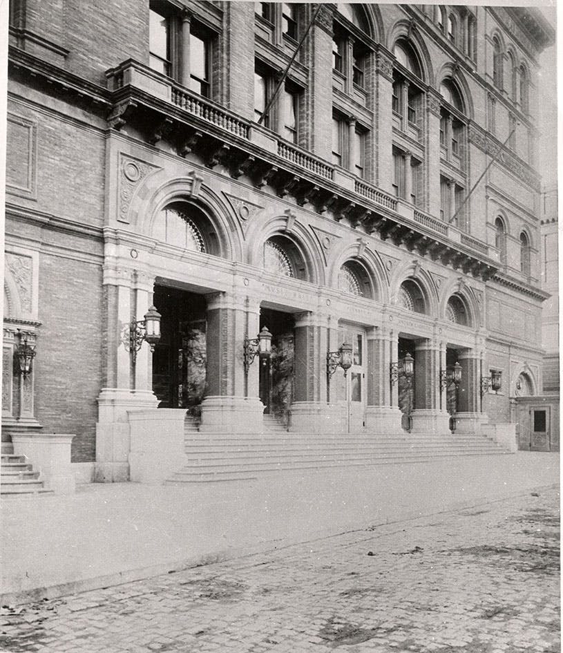 Carnegie Hall front stairs, 1891