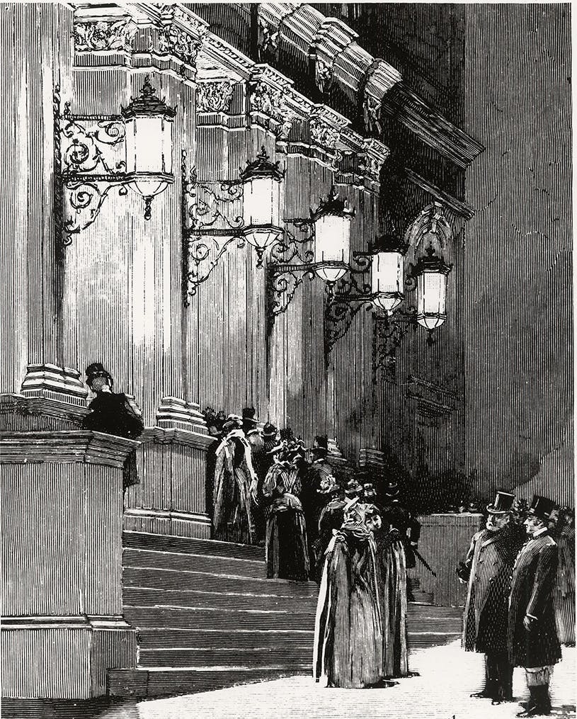 Entrance of Carnegie Hall, 1891