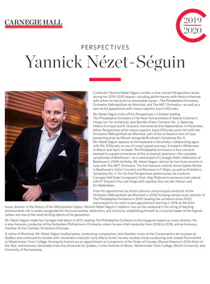 Perspectives Yannick Nezet-Seguin press release