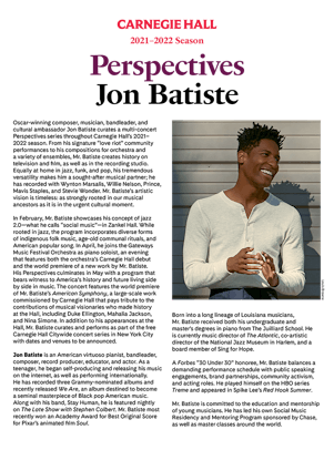 21-22 Perspectives: Batiste Press Release