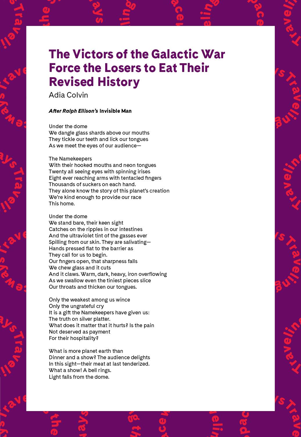 "The Victors of the Galactic War Force the Losers to Eat Their Revised History" lyrics