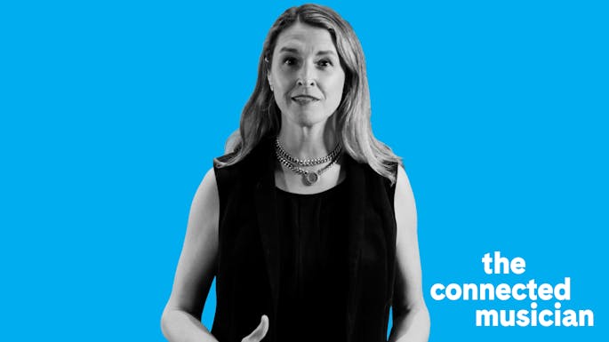 Ensemble Connect alum Claire Bryant speaking to the camera