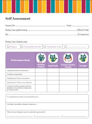 Self-Assessment sheet