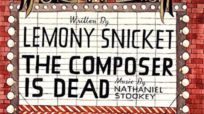 Illustration of a marquee against a red brick building