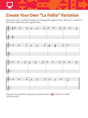 "Create Your Own La Follia Variation" sheet music
