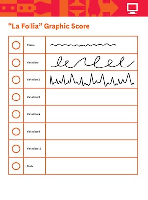 "La Follia Graphic Score" chart