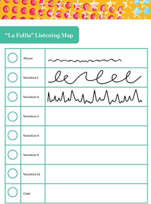 "La Follia Listening Map" student activity