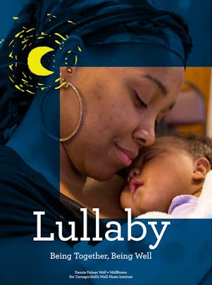 An image of a woman holding a baby with both of their eyes closed.