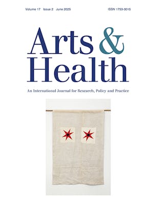 Article cover: "Arts & Health, An International Journal for Research, Policy and Practice"