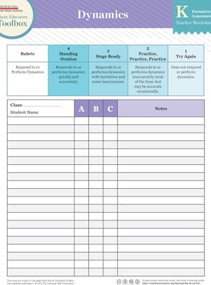 "Dynamics" teacher worksheet