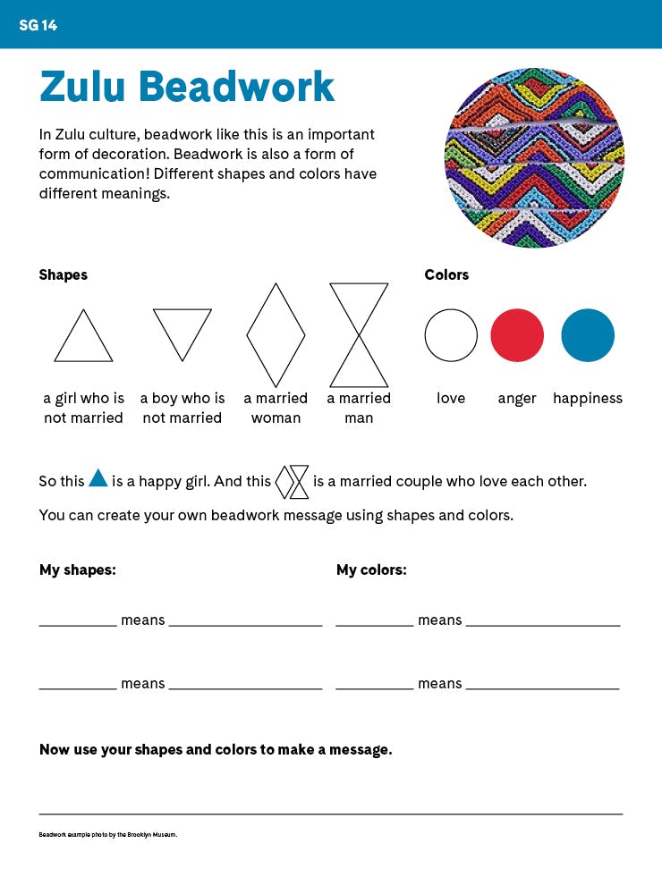 "Zulu Beadwork" student activity
