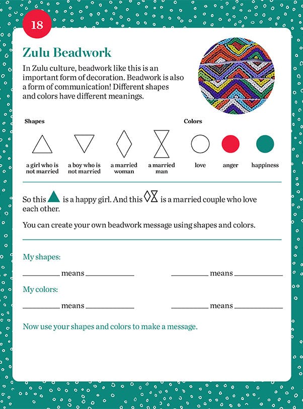 "Zulu Beadwork" student activity
