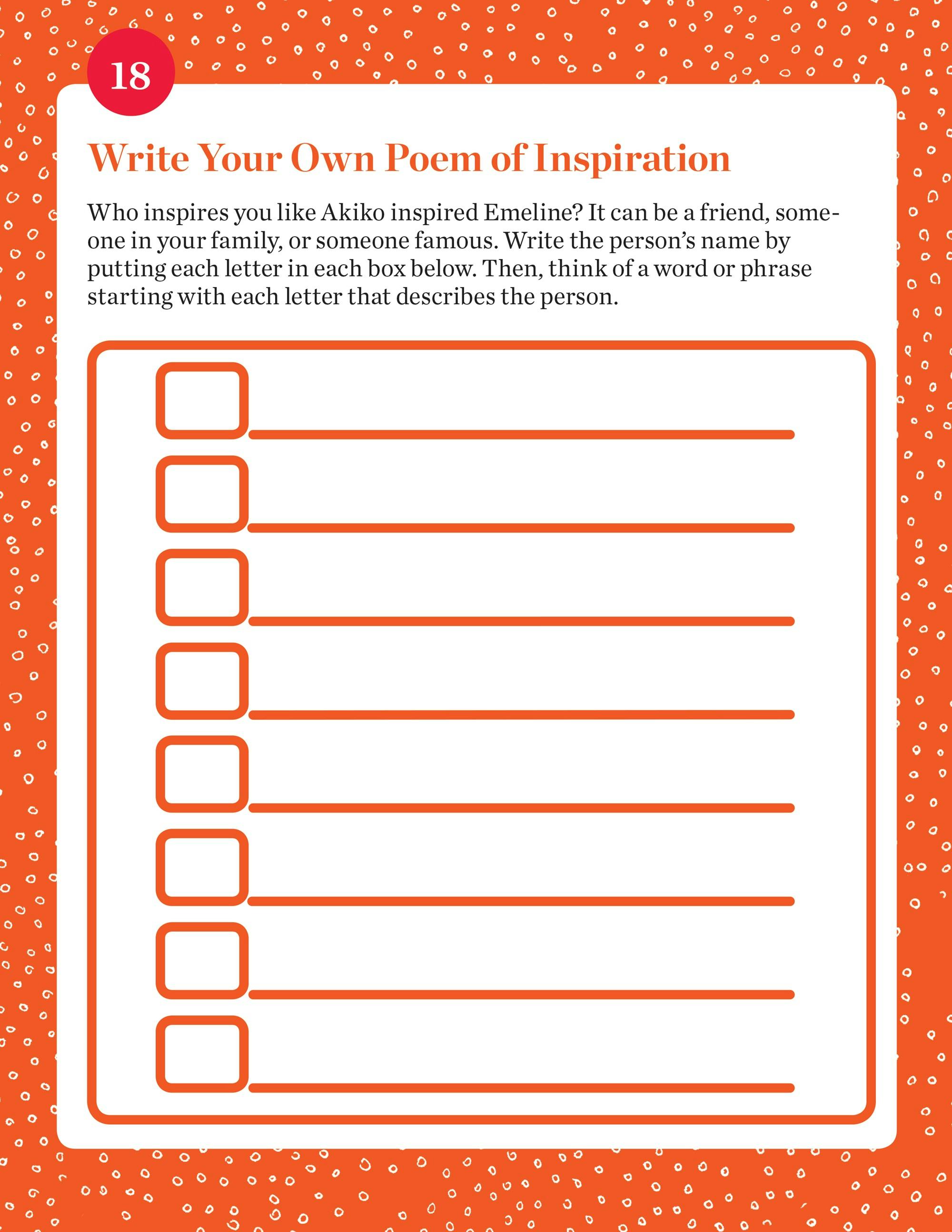 Write Your Own Poem of Inspiration