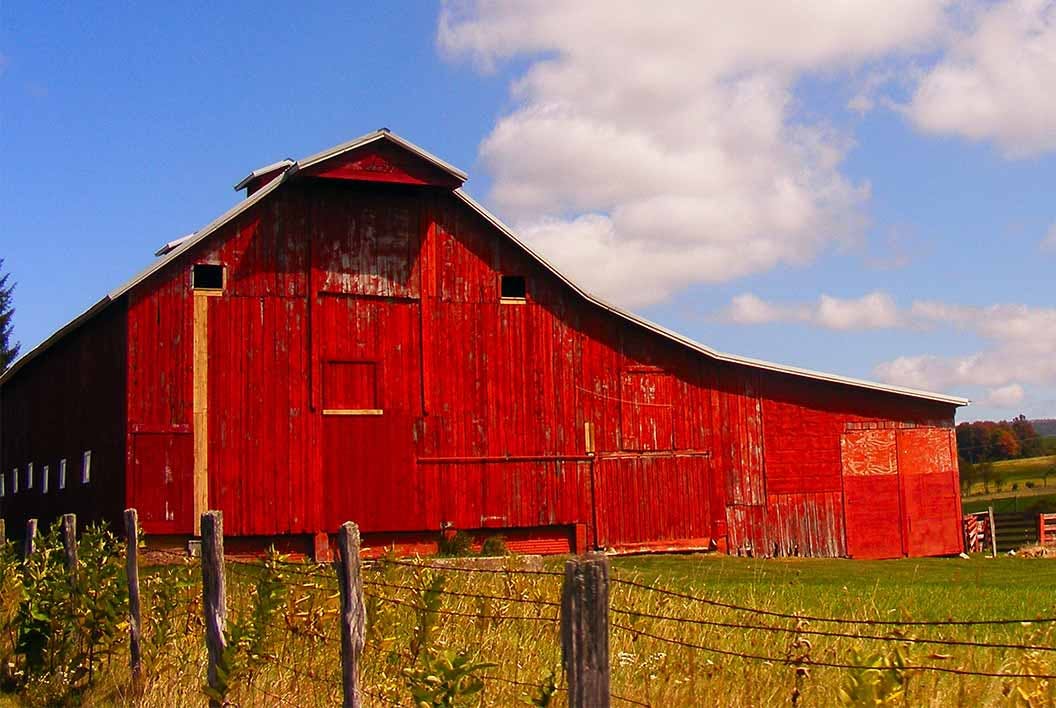 A red barn