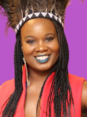 Tanyaradzwa against a purple background