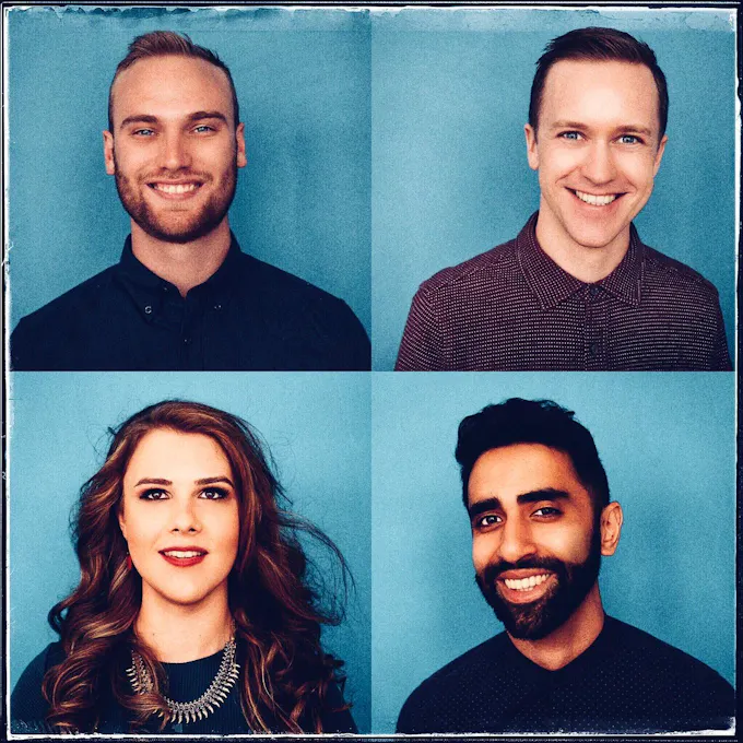 Head shots of the four musicians of The Westerlies