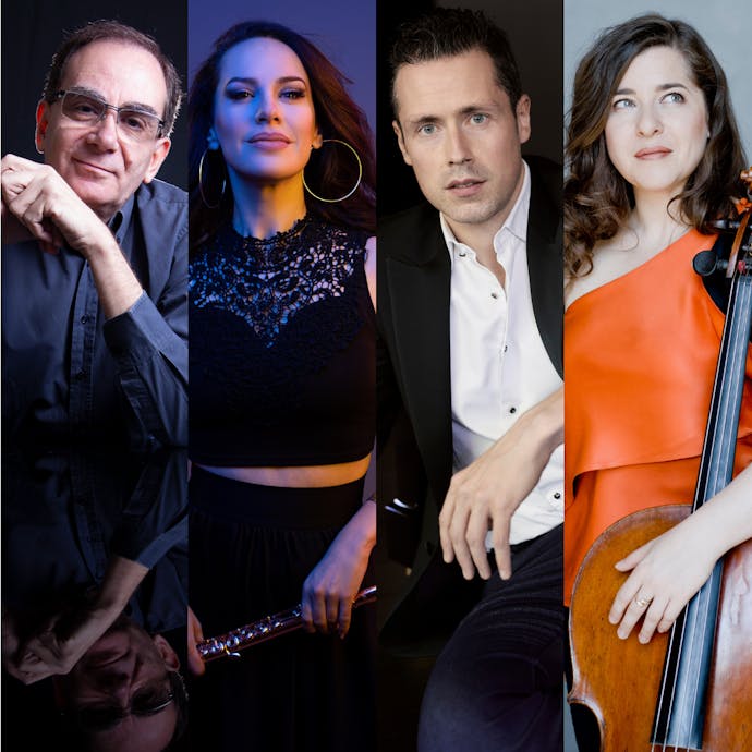 Gili Schwarzman, Flute; Alisa Weilerstein, Cello; Eduardo Frías, Piano; Eduardo Frías, Piano, at Carnegie Hall Gili Schwarzman, Flute; Alisa Weilerstein, Cello; Eduardo Frías, Piano; Eduardo Frías, Piano, at Carnegie Hall