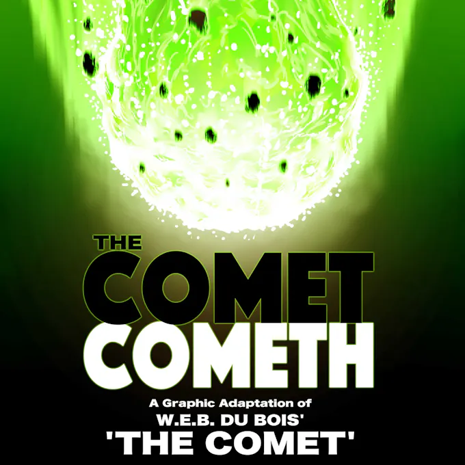 "The Comet Cometh" over a blazing green comet