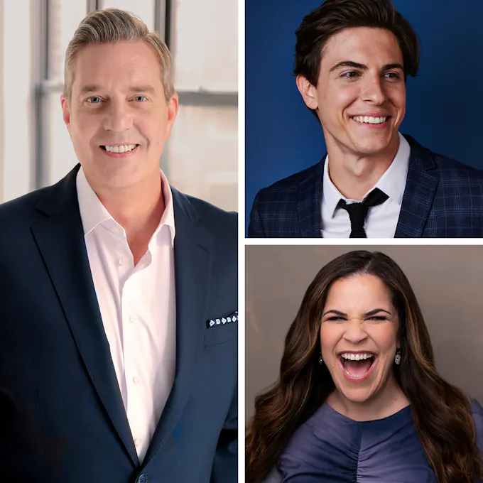 Steven Reineke, Derek Klena, Lindsay Mendez