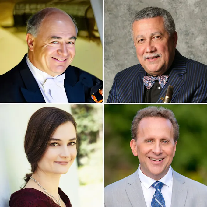 Poster for Ilya Kaler, Violin<br />​Rasa Vitkauskaite, Piano<br />​With special guests Paquito D'Rivera, Jonathan Cohler, Dave Eggar, and Gregg August