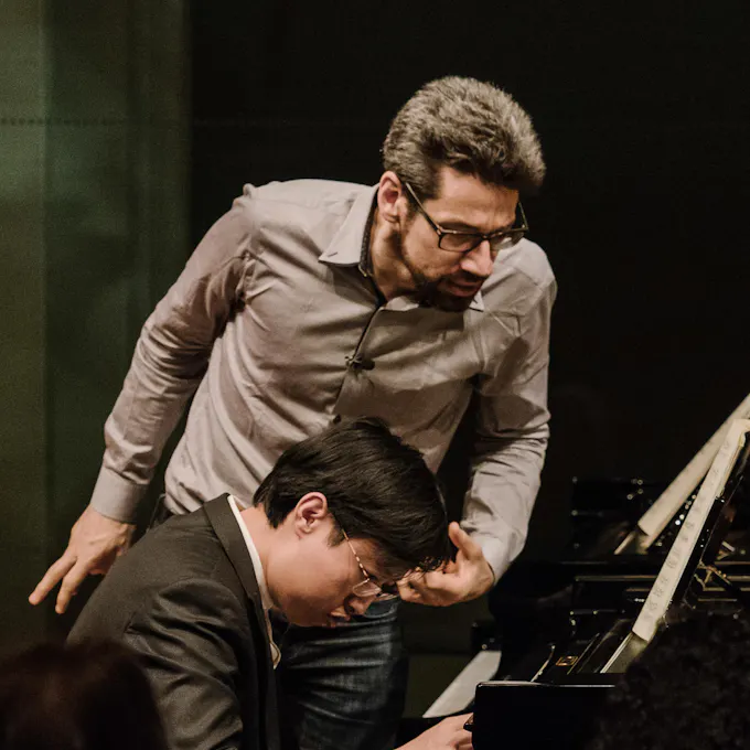 Jonathan Biss with pianist Ning Zhou