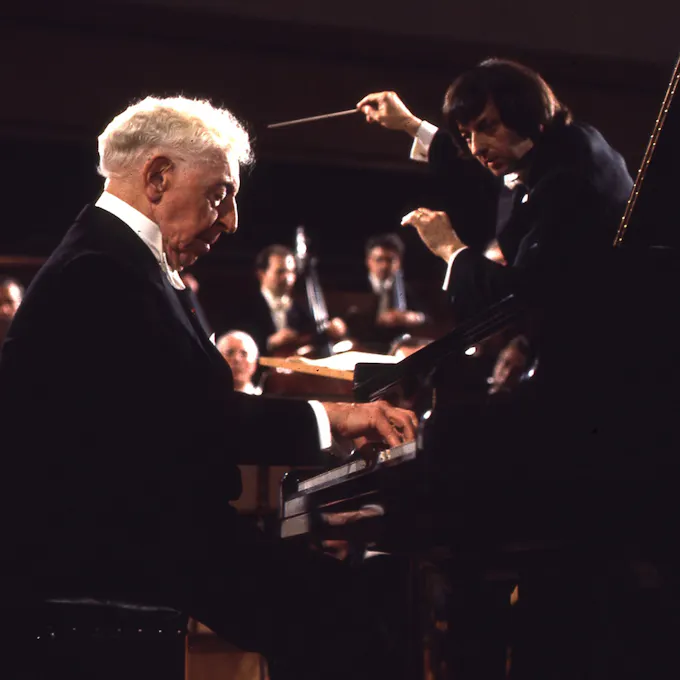 Arthur Rubinstein and André Previn