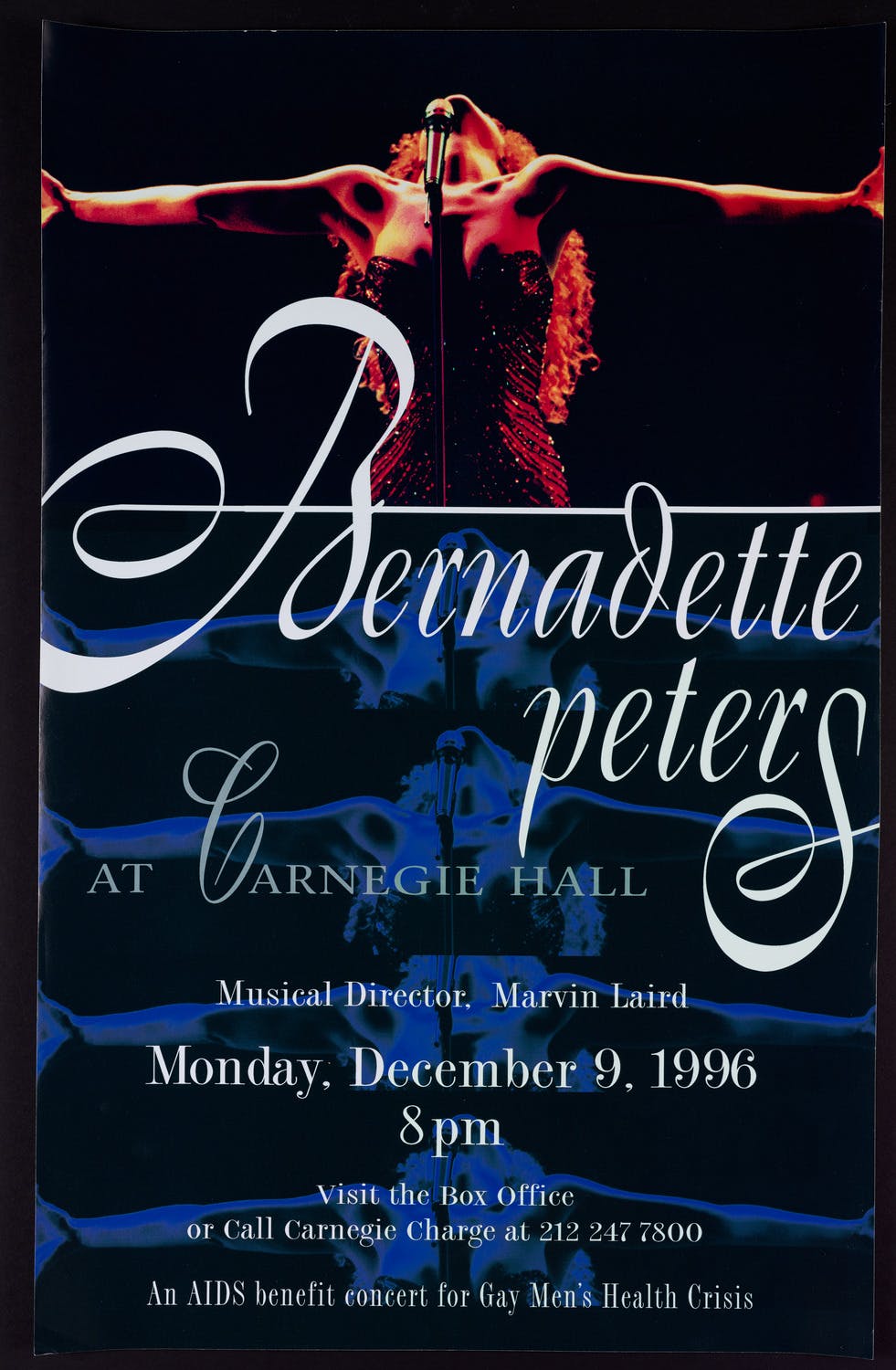 Poster for Bernadette Peters’s headlining debut at Carnegie Hall