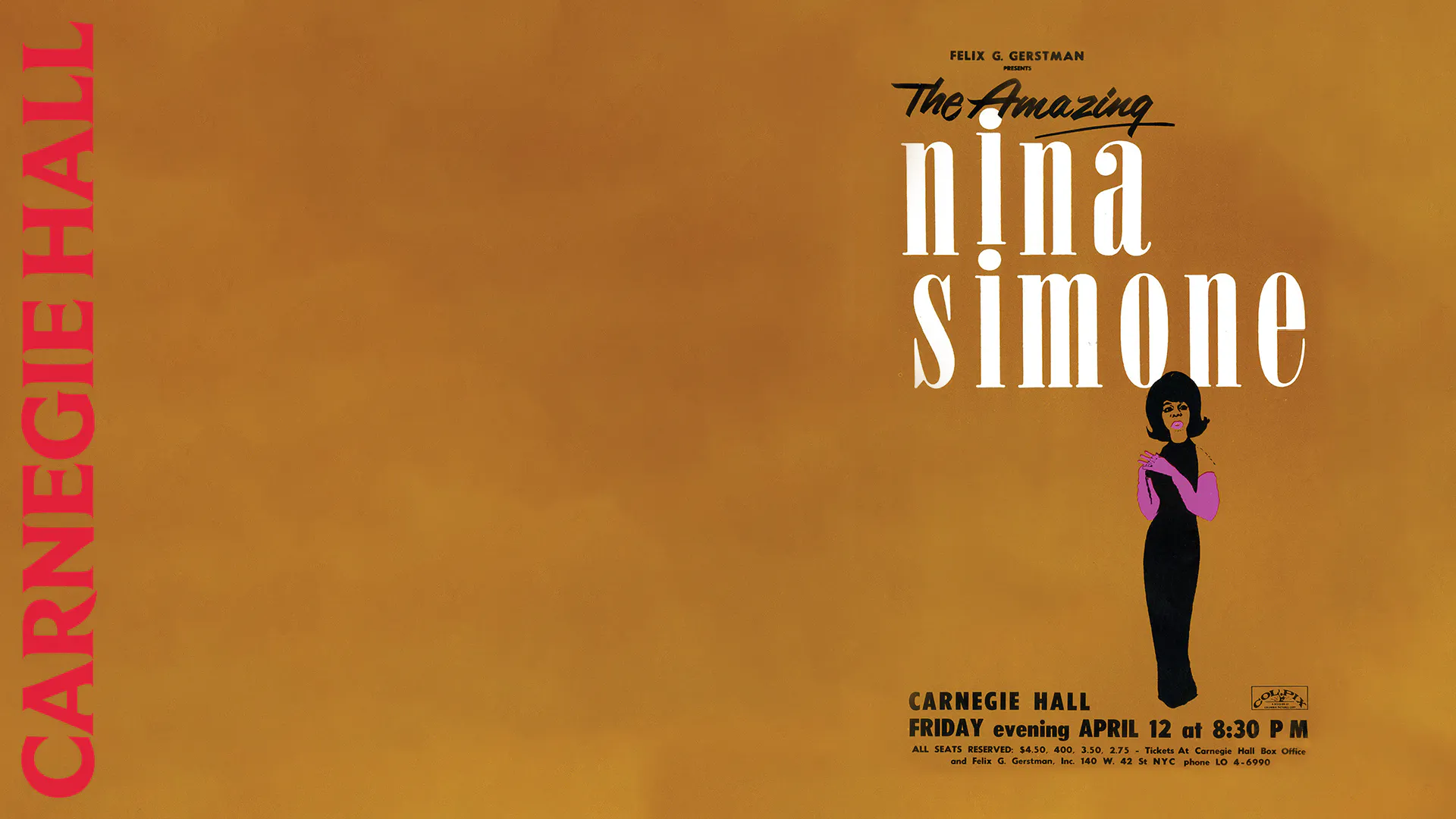 Nina Simone at Carnegie Hall graphic.