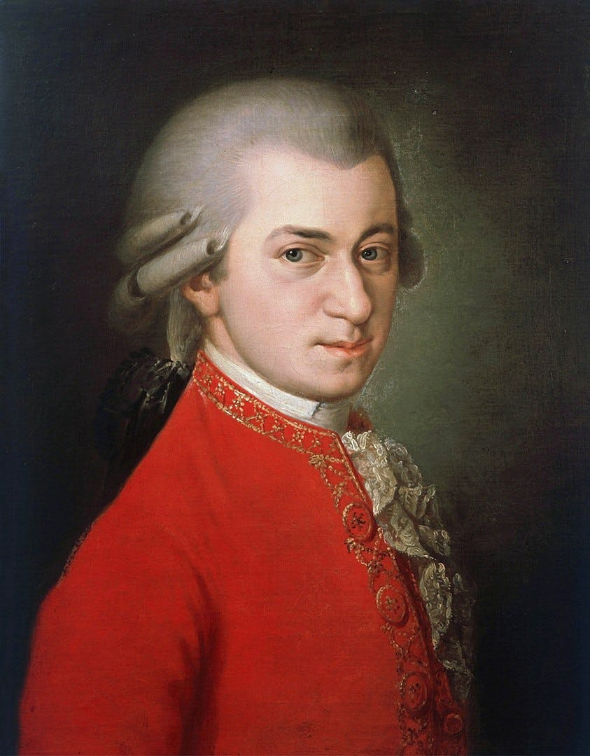 Portrait of Wolfgang Amadeus Mozart by Barbara Krafft 