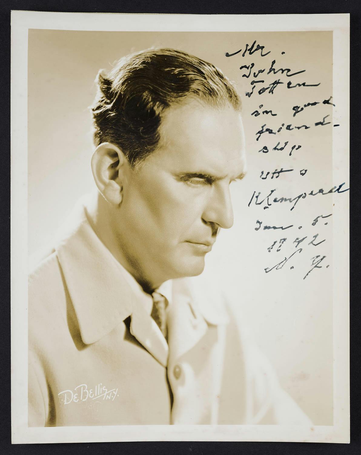 Photo of Otto Klemperer inscribed to Mr. John Totten