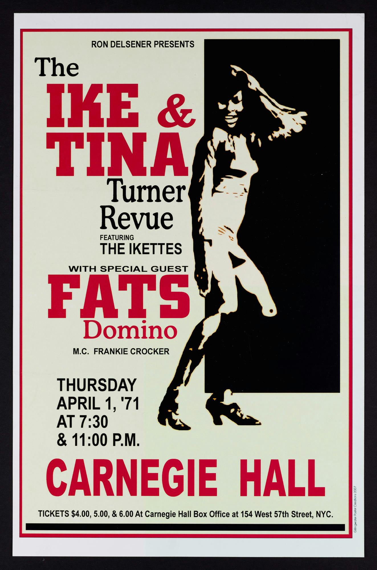 Poster for The Ike and Tina Turner Revue’s concert, 1971