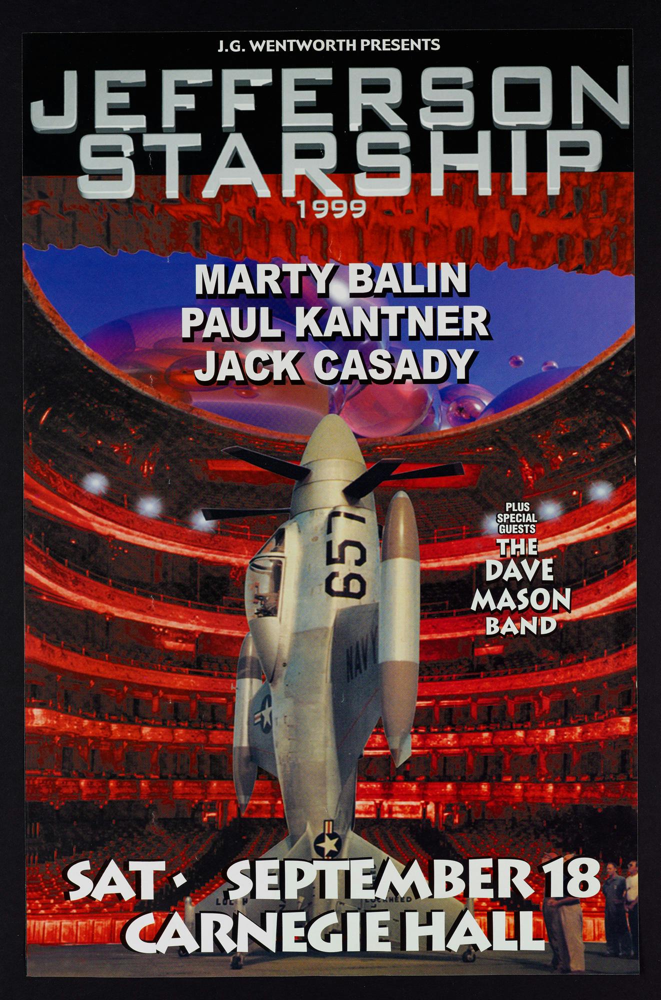 Poster for Jefferson Starship’s concert, 1999