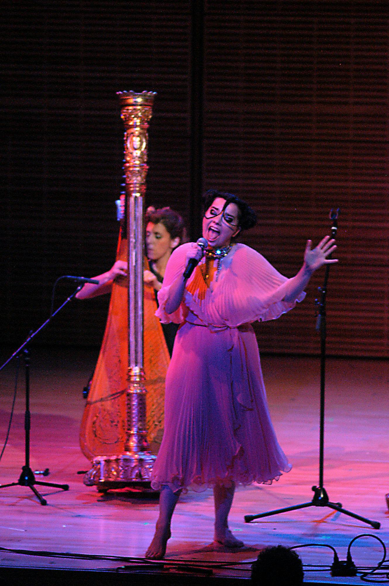 Björk performing in Zankel Hall, 2005