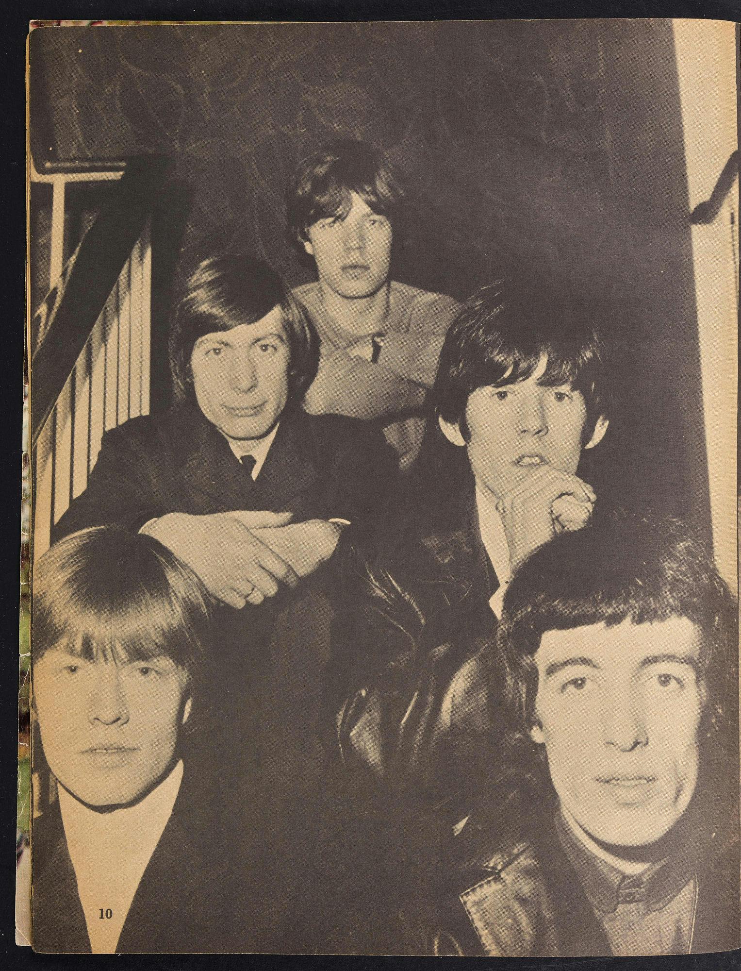 Photo from souvenir program for The Rolling Stones’ concerts, 1964