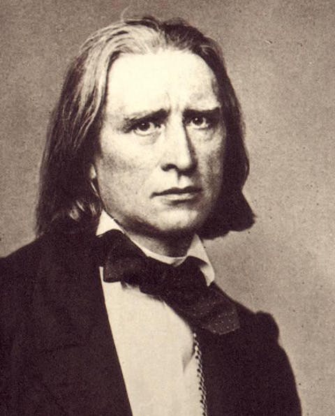 Photo of Franz Liszt by Franz Hanfstaengl, 1858