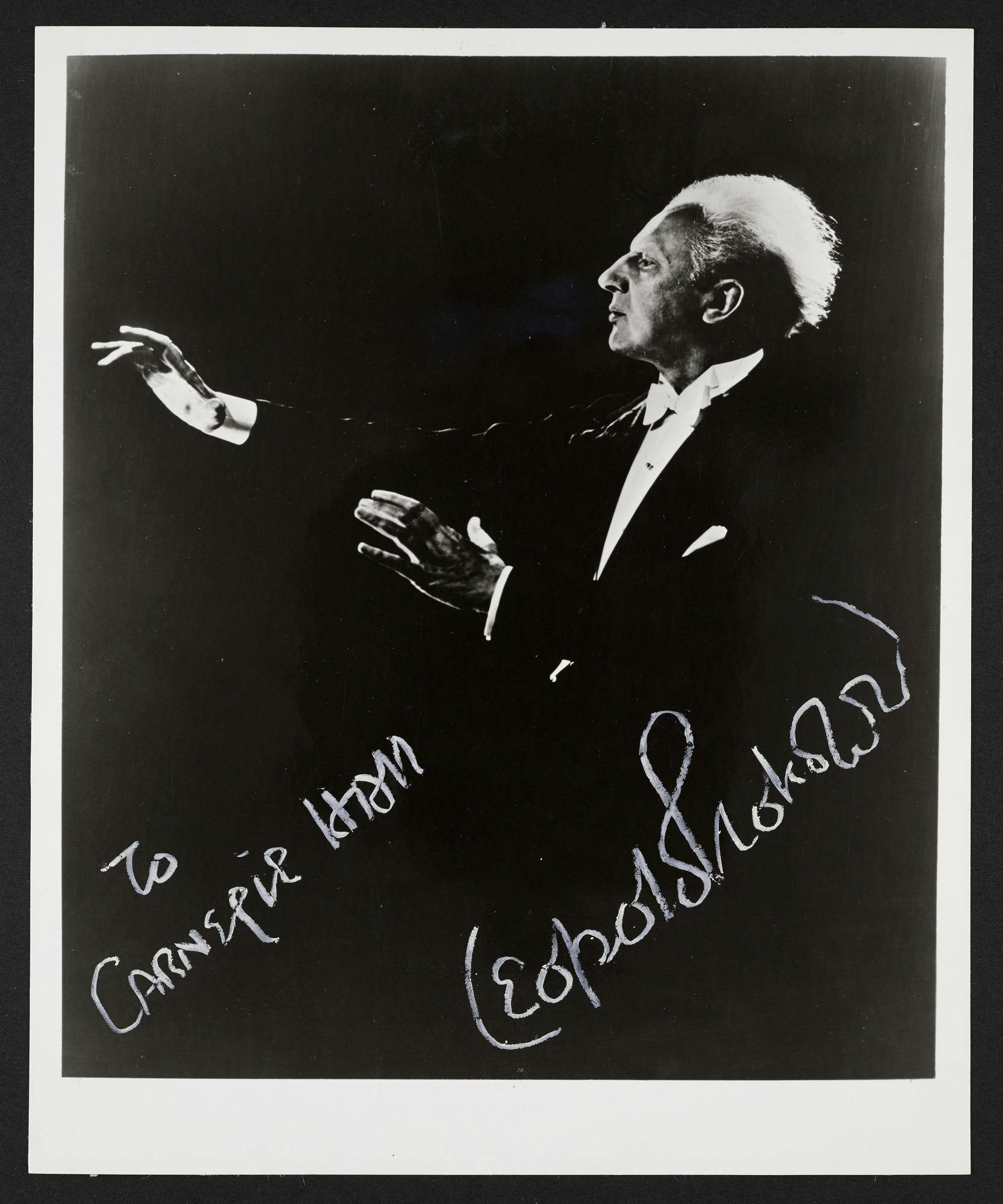 Inscribed photo of Leopold Stokowski 