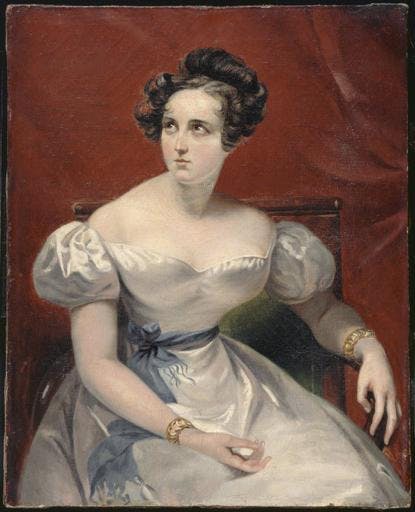 Portrait of Harriet Smithson (1800–1854) by Claude-Marie Dubufe (1790–1864). 