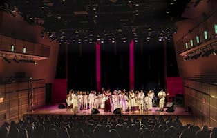 Resistance Revival Chorus performing with Deva Mahal in Zankel Hall, 2019
