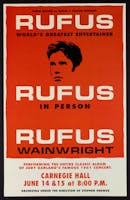 Flyer for Rufus Wainwright’s Carnegie Hall performances, 2006