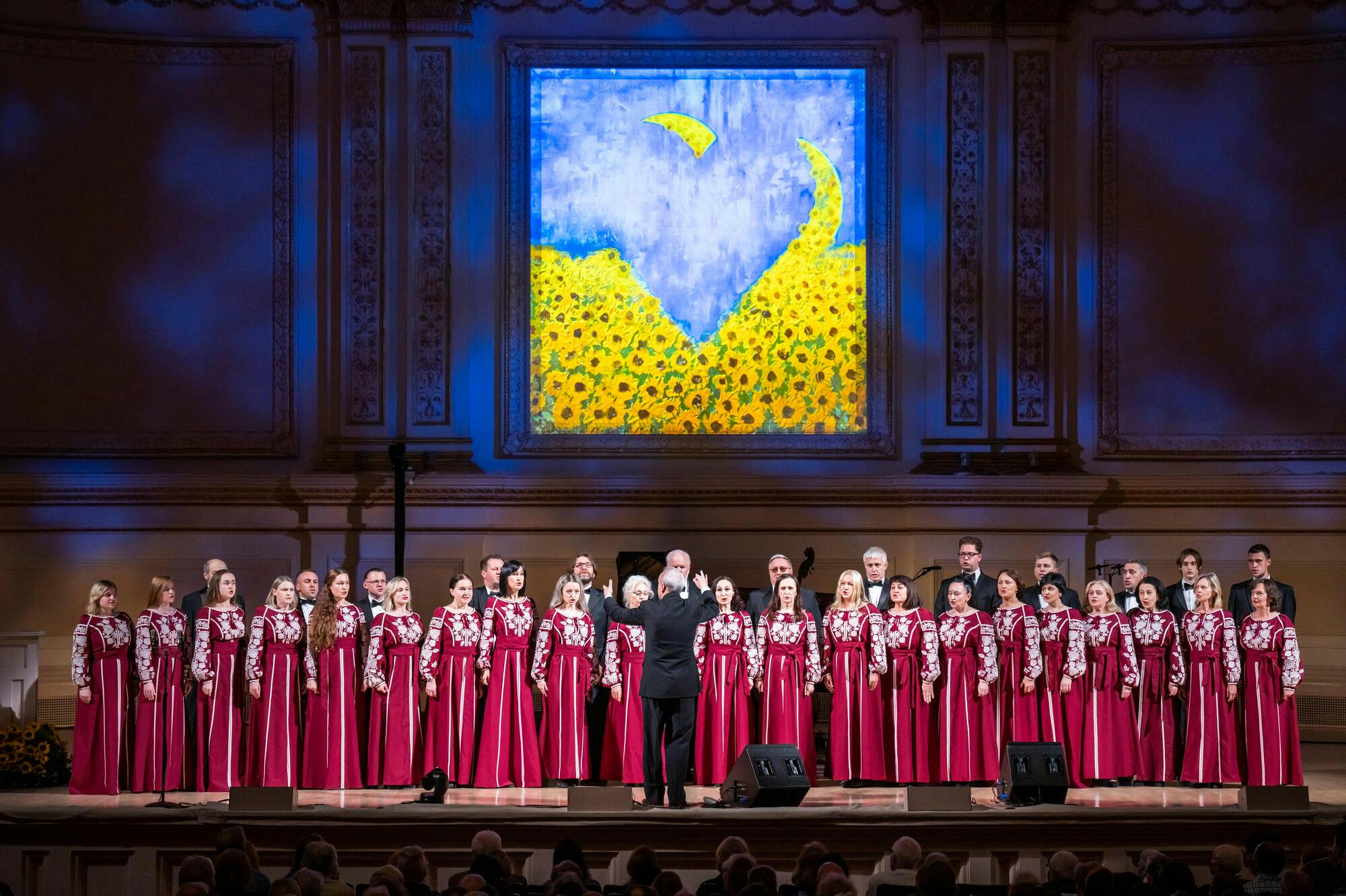 Ukrainian Chorus Dumka of New York in performance at Carnegie Hall’s Concert for Ukraine