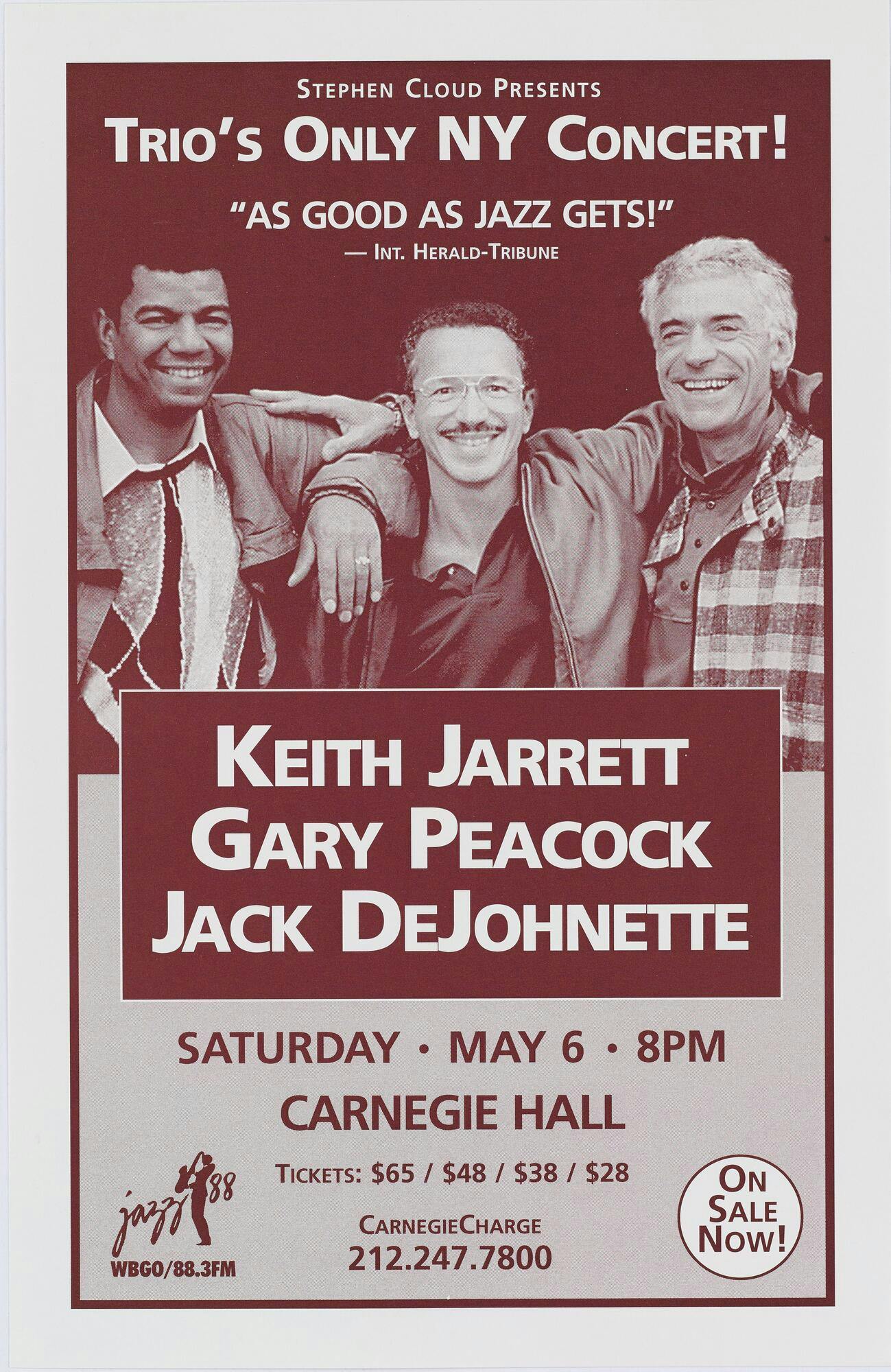 Keith Jarrett, Gary Peacock, and Jack DeJohnette concert flyer, 2000