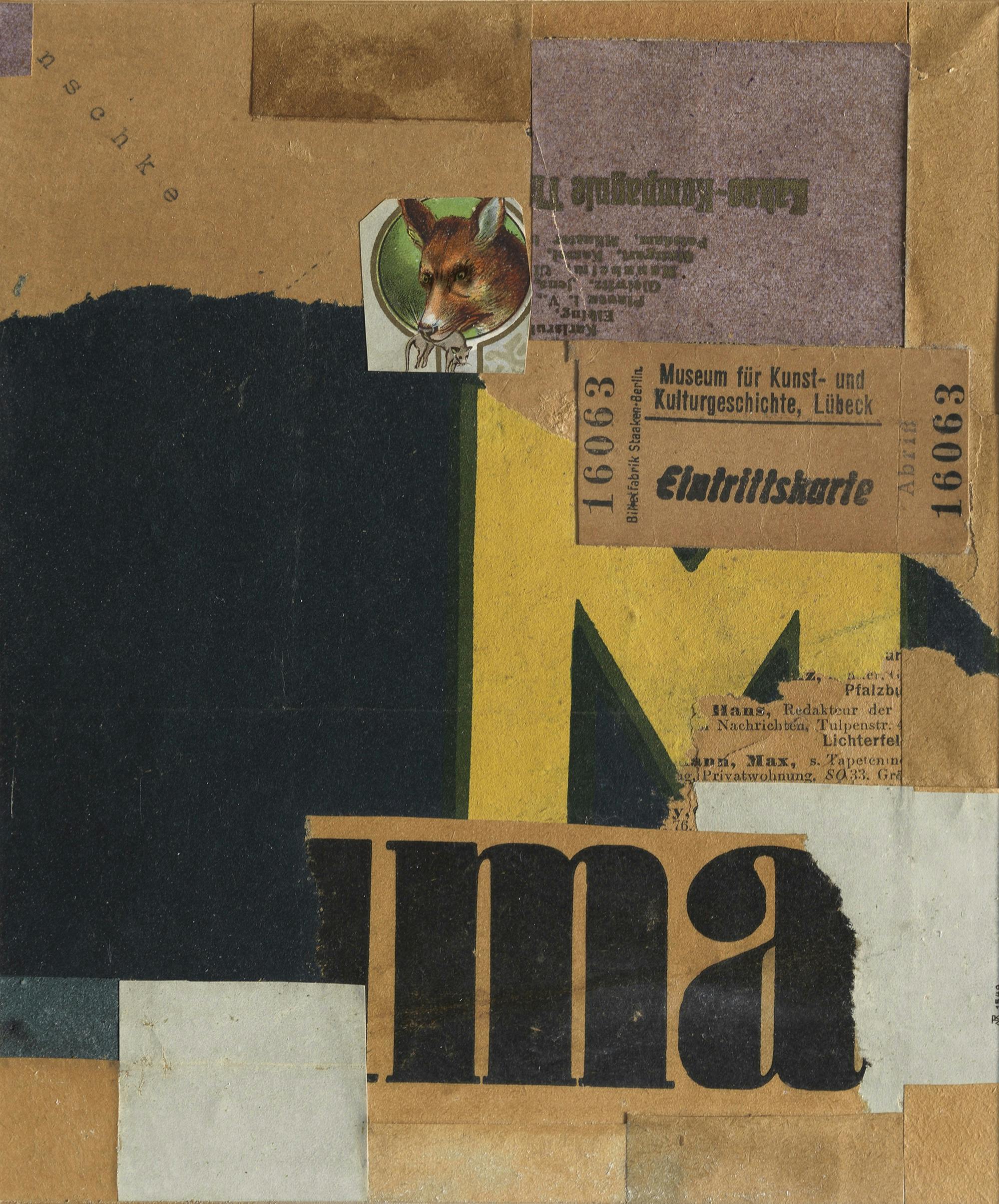 <i>Entrance Ticket (Mz 456)</i> by Kurt Schwitters, 1922