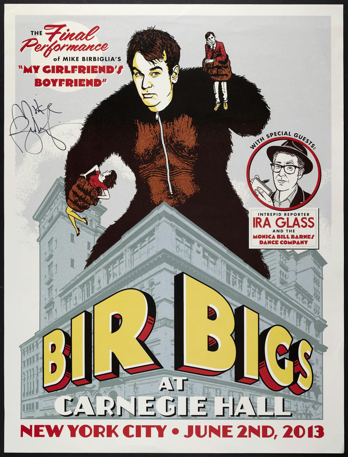 Program flyer for Mike Birbiglia’s Carnegie Hall performance.