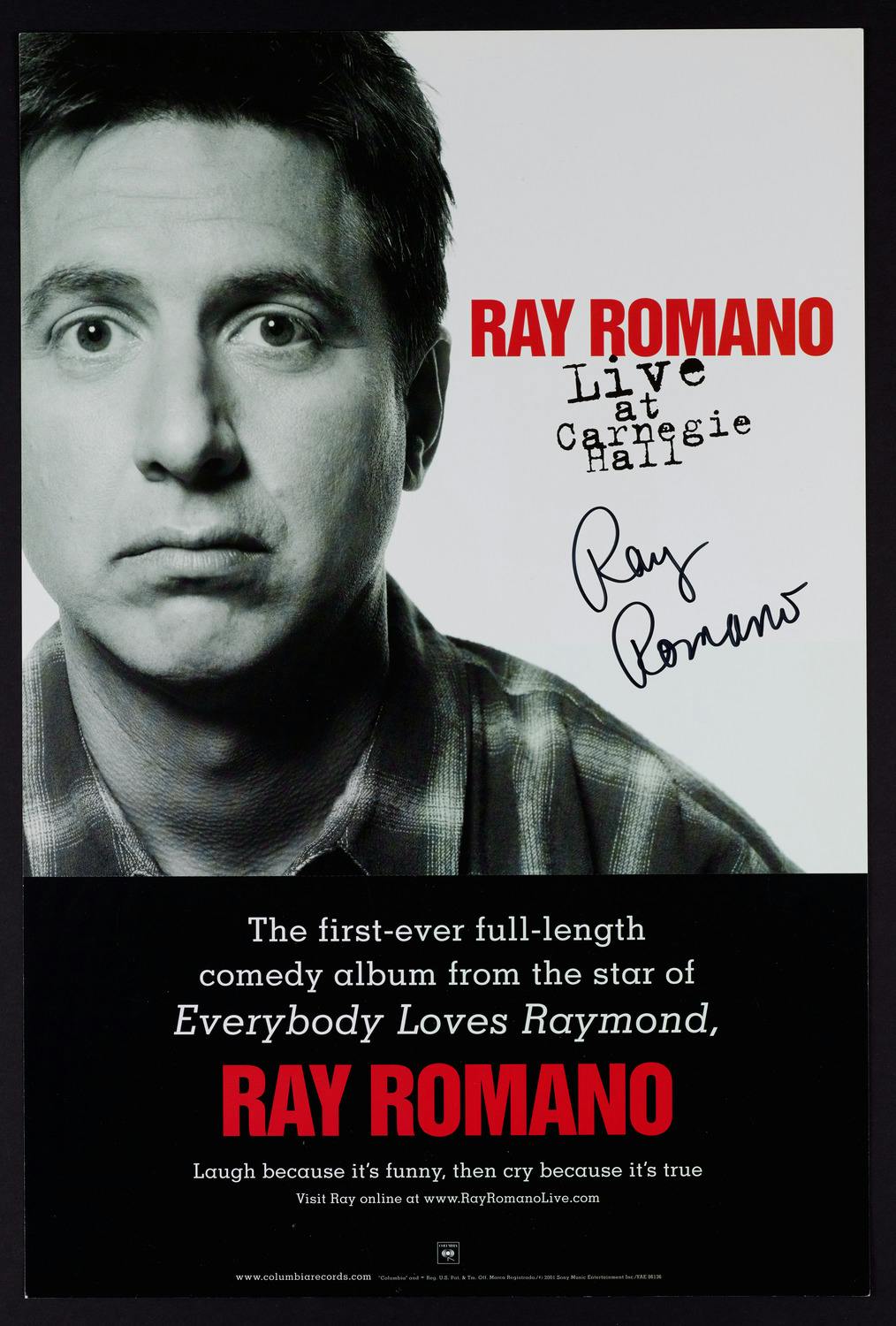 Program flyer for Ray Romano’s Carnegie Hall performance.