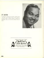 Featured biography and photo of Sy Oliver and an advertisement for the Russian Tea Room