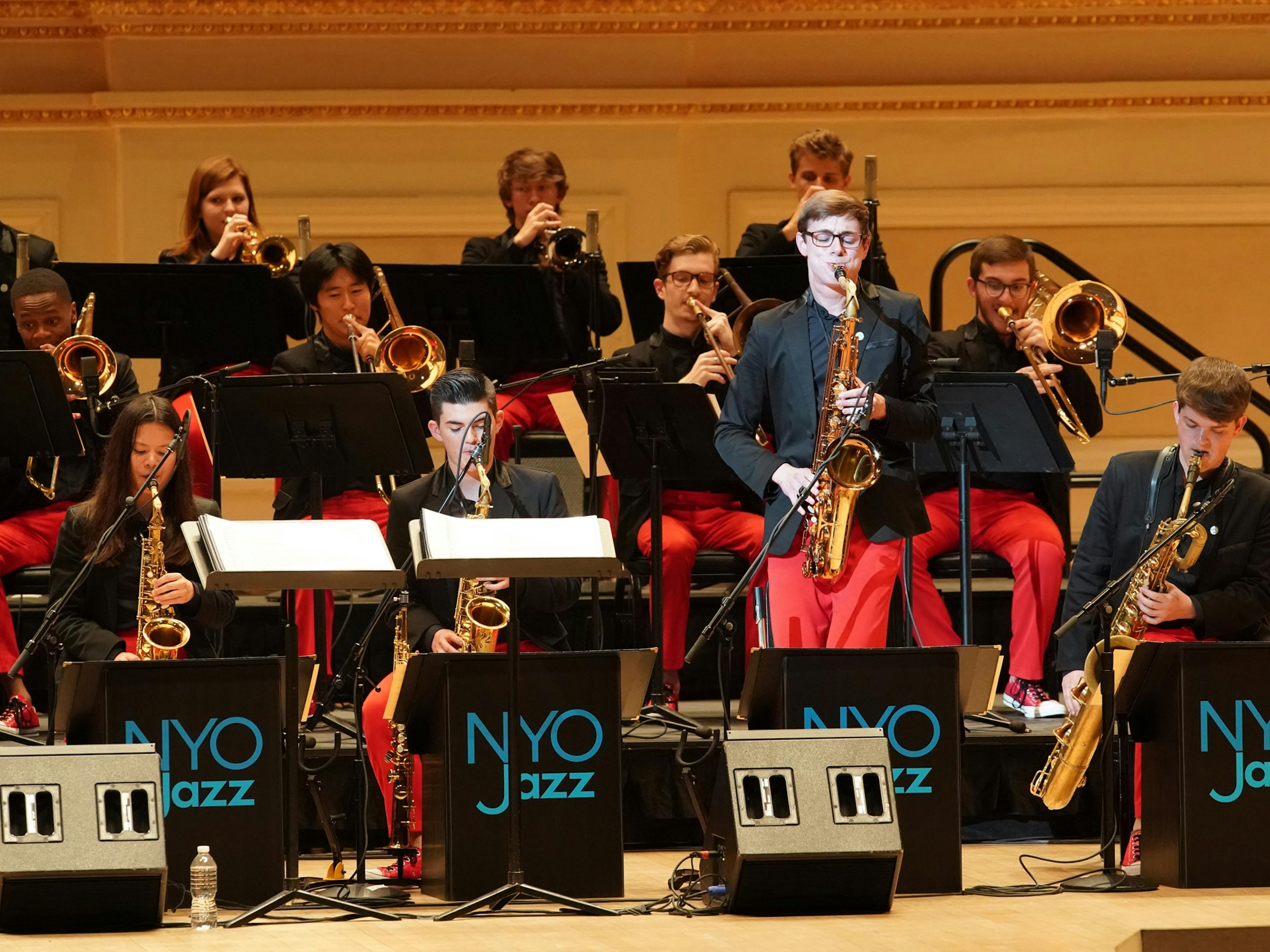Members of NYO Jazz perform in Isaac Stern Auditorium / Perelman Stage