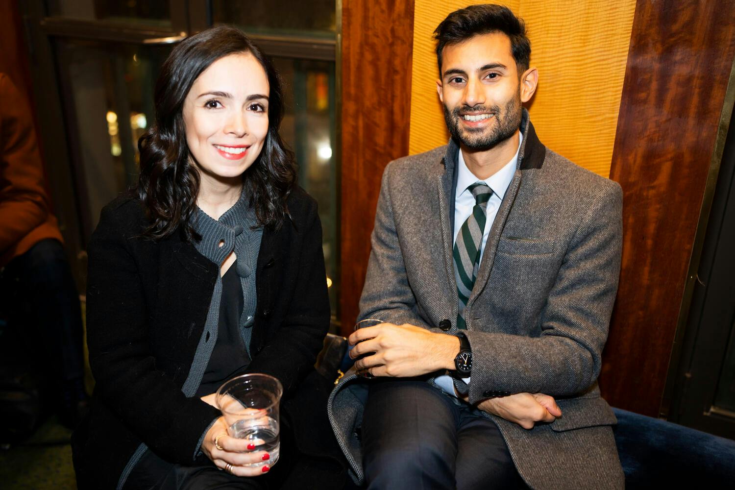 Notables enjoying a pre-concert cocktail