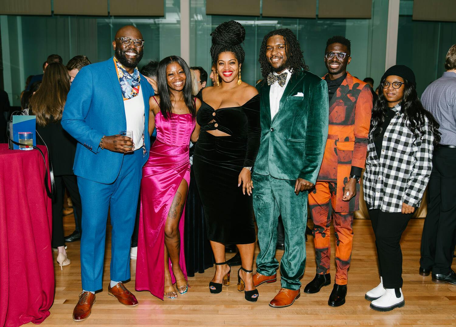 Celebration attendees pose for a photo